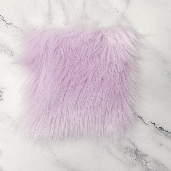 5" Precut Square Long Pile Faux Fur Fabric Valentina For Poms and Gnome Beards