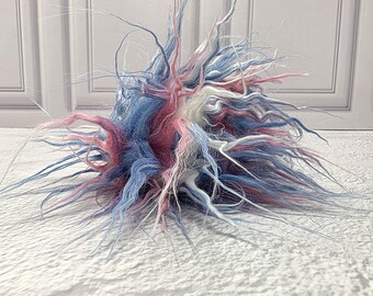 6" Precut Square Long Pile Faux Fur Fabric Pink White Blue Rasta For Poms and Gnome Beards