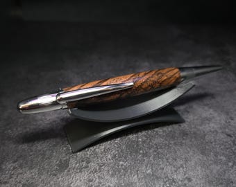 Hand Turned Pulsar Zebra Ballpoint Chrome Twist Pen Schmidt Refill