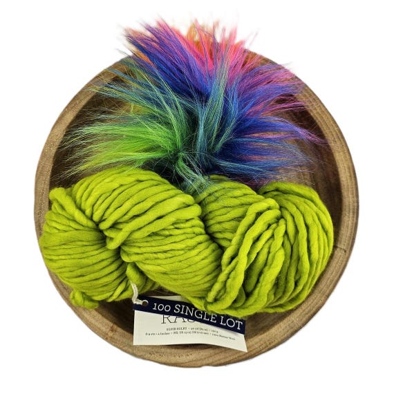 Malabrigo Rasta Unique Color Faux Fur Pom Kit