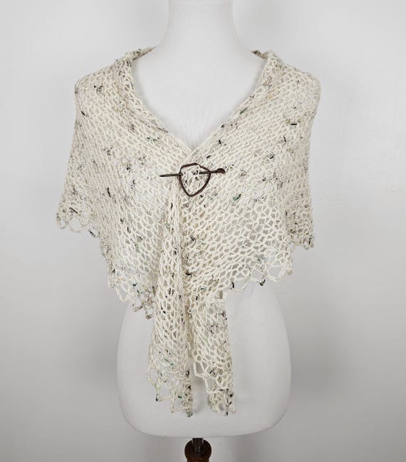 Luxury Wedding Shawl – Hand Crocheted Merino Silk Cashmere Wrap – Lightweight Elegant Shoulder Shawl – 62 x 32