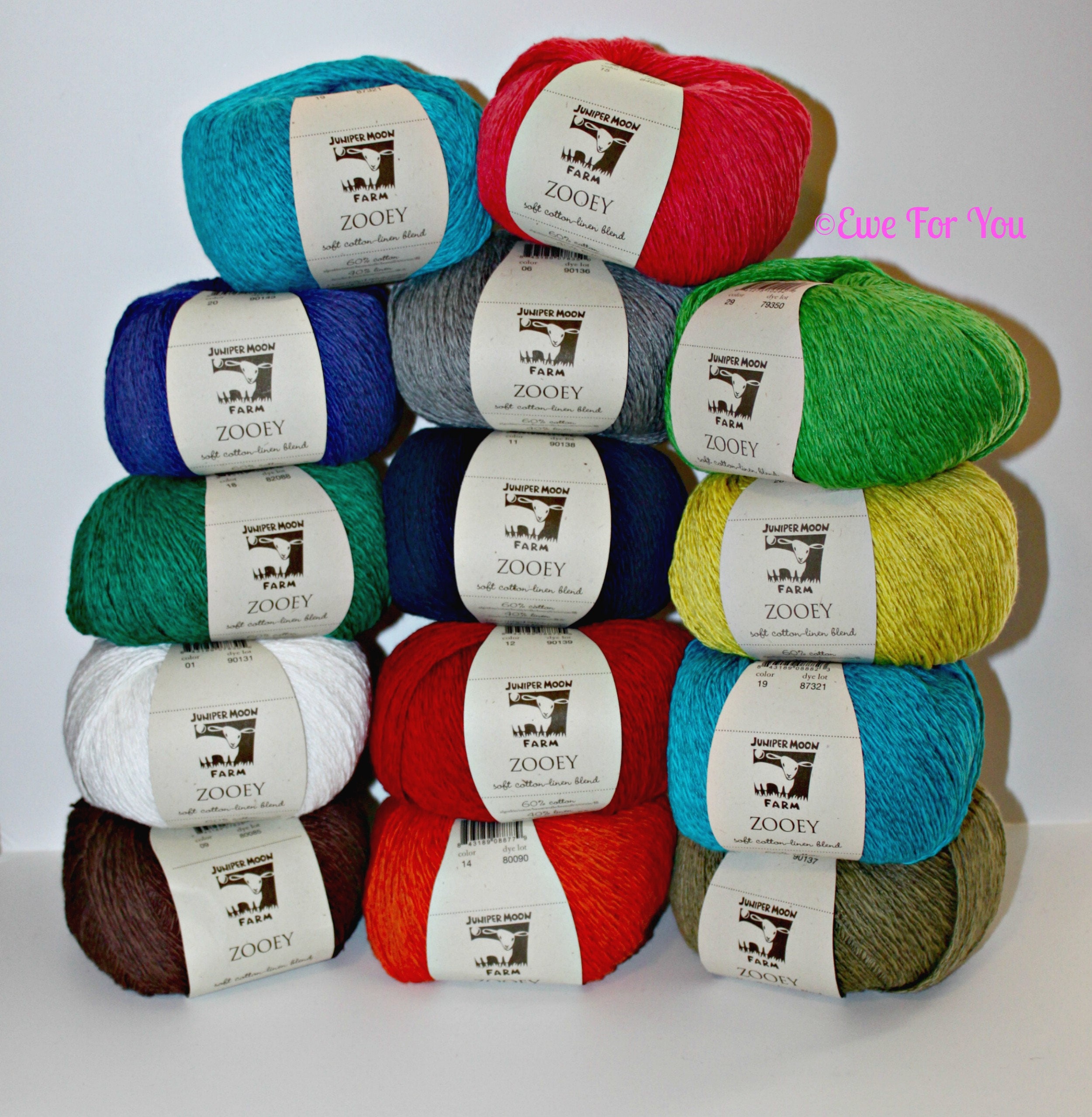 Zooey Yarn by Juniper Moon Farm Cotton Linen Bright Solid Etsy