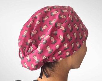 RBG scrub cap Plum, Ruth Bader Ginsburg Surgical cap, surgical caps women, scrub caps for women, notorious rbg gifts for feminists