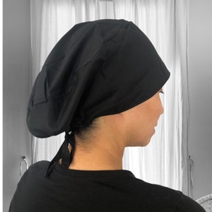 Black scrub caps for women, SATIN LINED scrub hats, Surgical cap women, surgical caps, solid scrub caps, christmas gifts