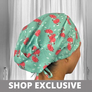 Kidneys Green SCRUB CAPS - urologist surgical cap, scrub caps for women, satin lined scrub cap, nephrologist, Dialysis nurse gift, tanza