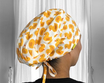 Rubber Duck Scrub Caps for Women,  Surgical Tech Surgical cap, women Scrub hat, plastic surgeon, cute scrub cap, plastic surgery nurse gift