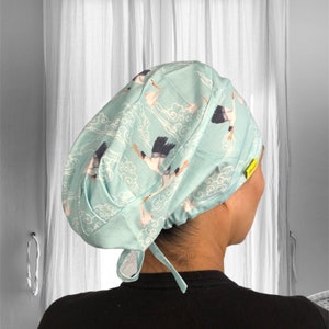 STORK clouds, Scrub Caps for Women, Ob Gynecologist surgical cap, labor and delivery scrub hats , Gift for obstetrician, maternity,