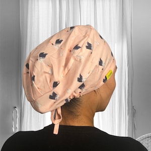 Peach STORK Scrub Caps for Women, Ob Gynecologist surgical cap, labor and delivery nurse, Gift for obstetrician gynecologist, maternity,