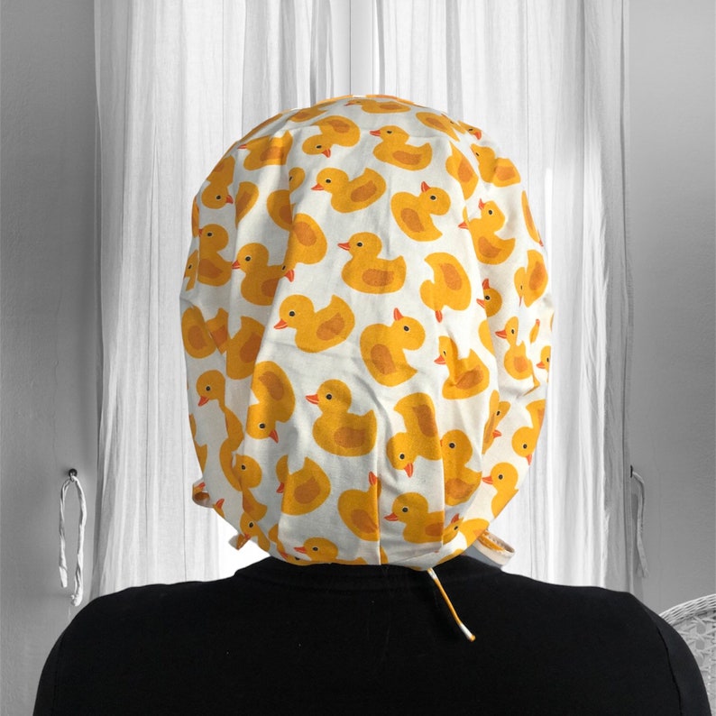 Rubber Duck Scrub Caps for Women, Surgical Tech Surgical cap, women Scrub hat, plastic surgeon, cute scrub cap, plastic surgery nurse gift image 4