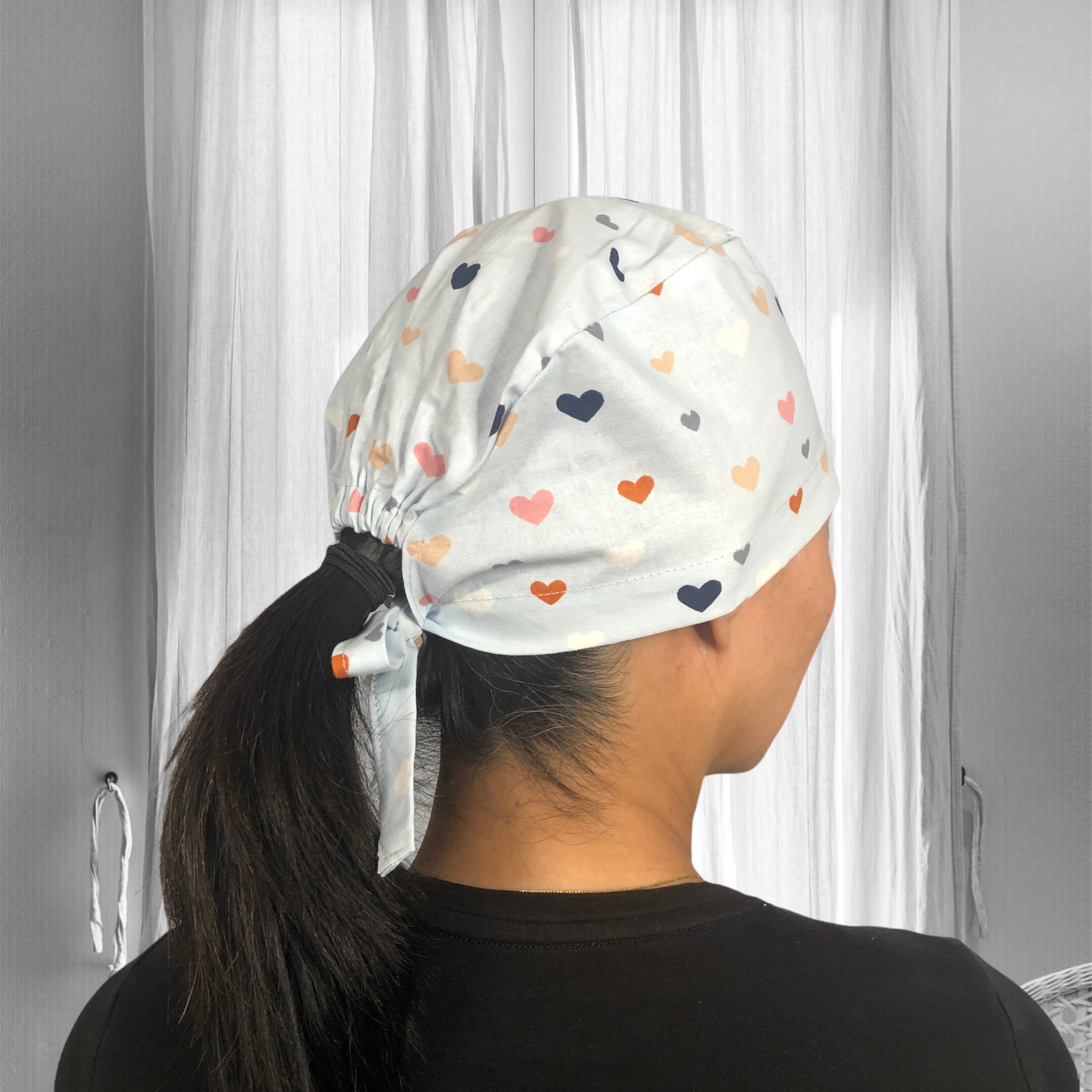 HEARTS Scrub Caps for Women Valentines 