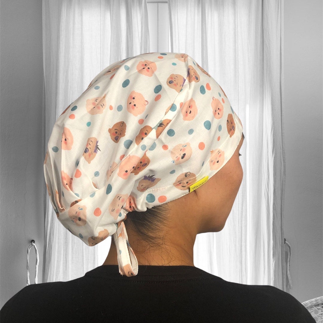 BABIES HEAD Scrub Caps for Women, Ob Gynecologist Surgical Cap, Labor