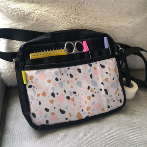 Terrazzo Nurse waist bag,  hip bag, boho fanny pack, vet tech belt bag, teachers gift, medical student gift, bohemian bum bag, convertible
