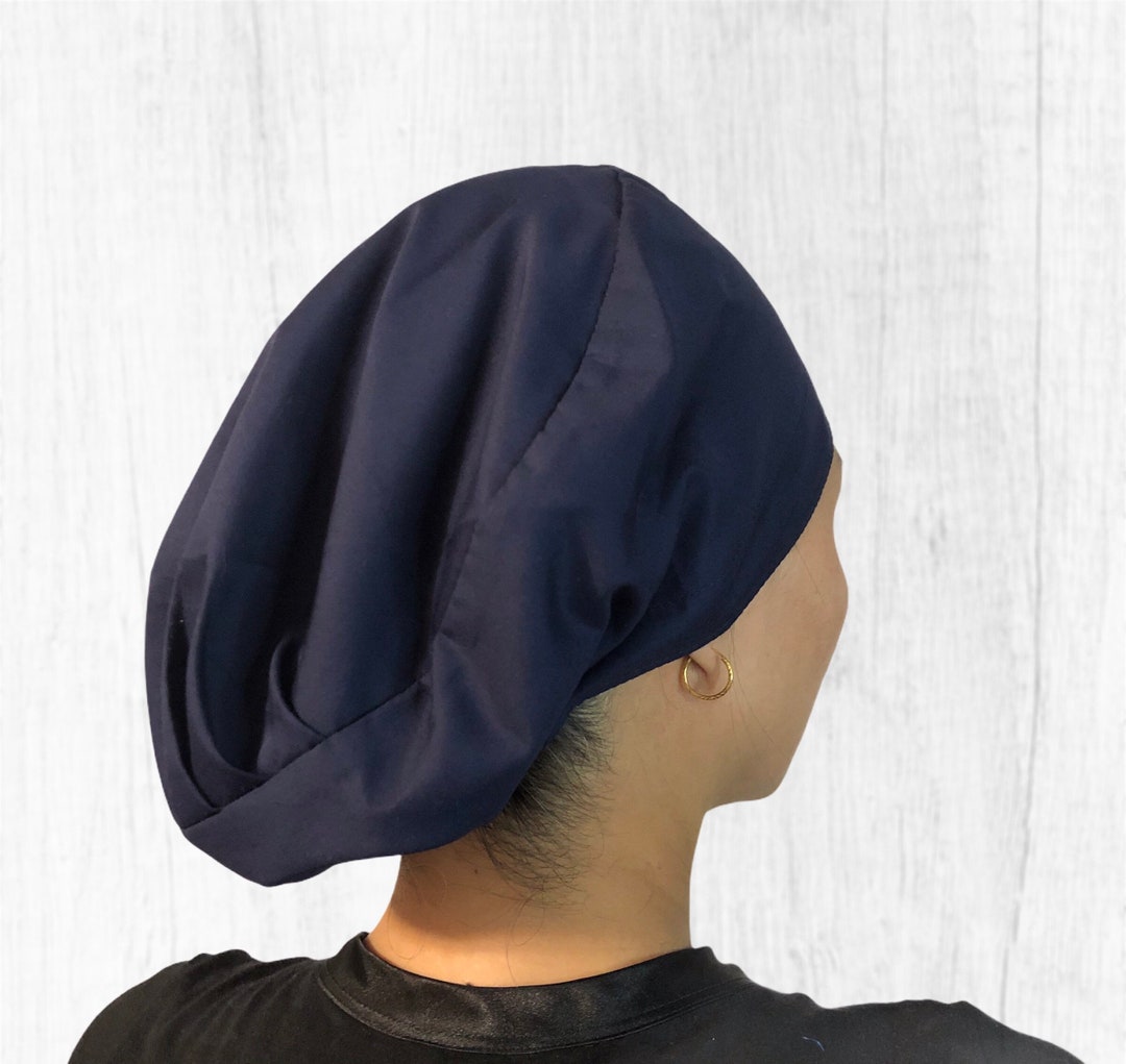 PLAIN BLUE Scrub Caps for Women, Solid Surgical Cap, Navy Blue Scrub