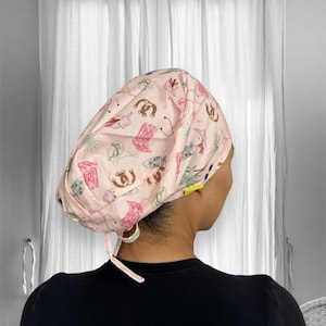 Coastal Cowgirl Scrub cap, Western Surgical Cap, Cowboy boots Scrub Hat, Maritime Nurse Cap, Veterinary surgeon, surgery cap