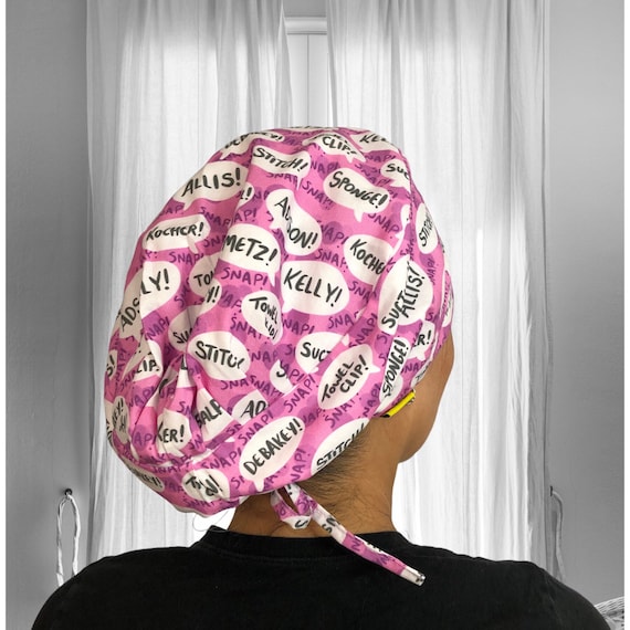 Berretto Euro Scrub da donna, berretto chirurgico viola