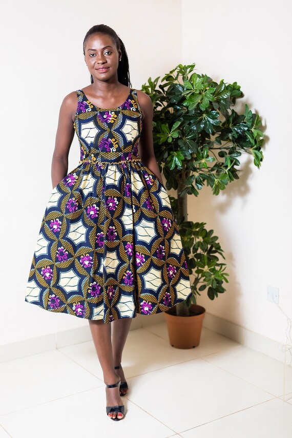 african wax print fabric dresses