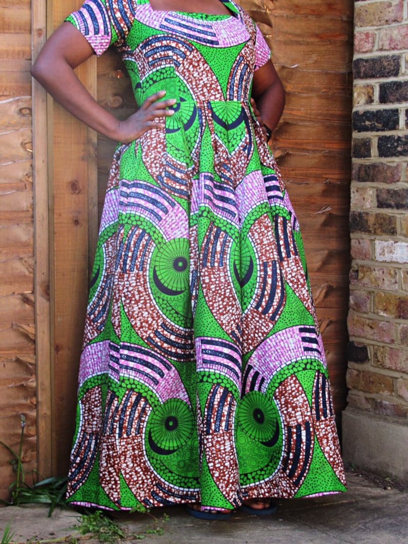 African fabric print maxi dress ankara maxi dress african wax long dress african fashion maxi dress