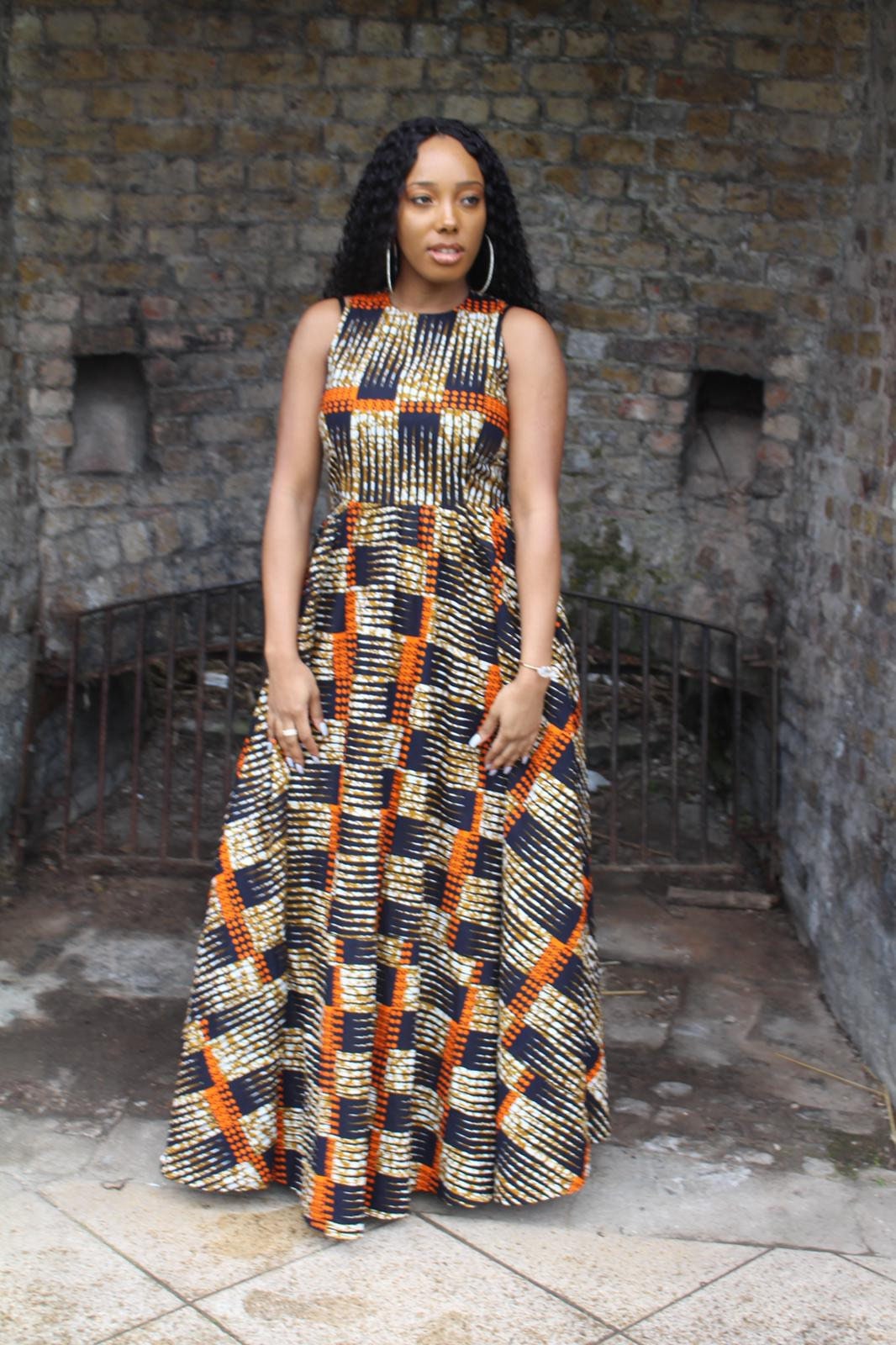 African Fabric Print Maxi Dress Ankara Dress African Wax Maxi - Etsy