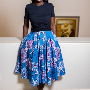 African fabric midi skirt ankara skirt african wax midi skirt