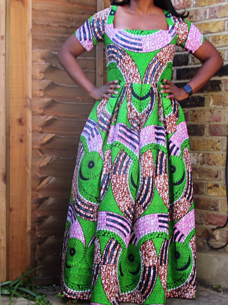 African fabric print maxi dress ankara maxi dress african wax long dress african fashion maxi dress