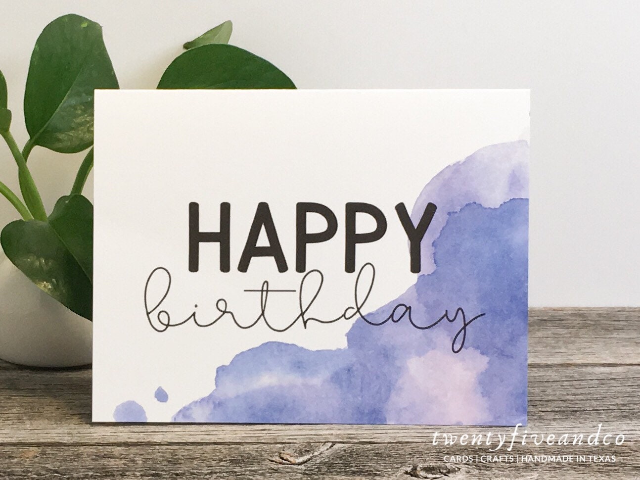 watercolor print happy birthday cards minimalist birthday card pack