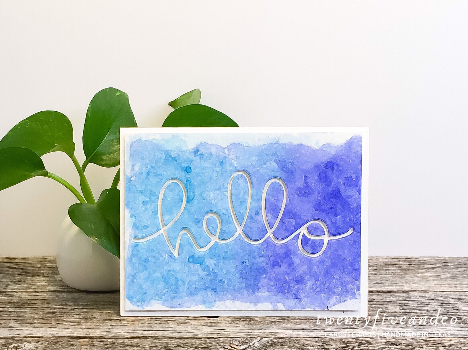 Set of 10 Hand Painted Abstract Watercolor Hello Cards - Etsy