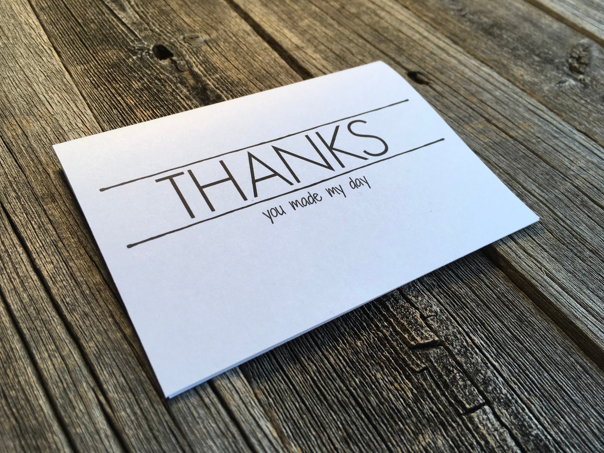 Printable Folded Thank You Card, You Made My Day