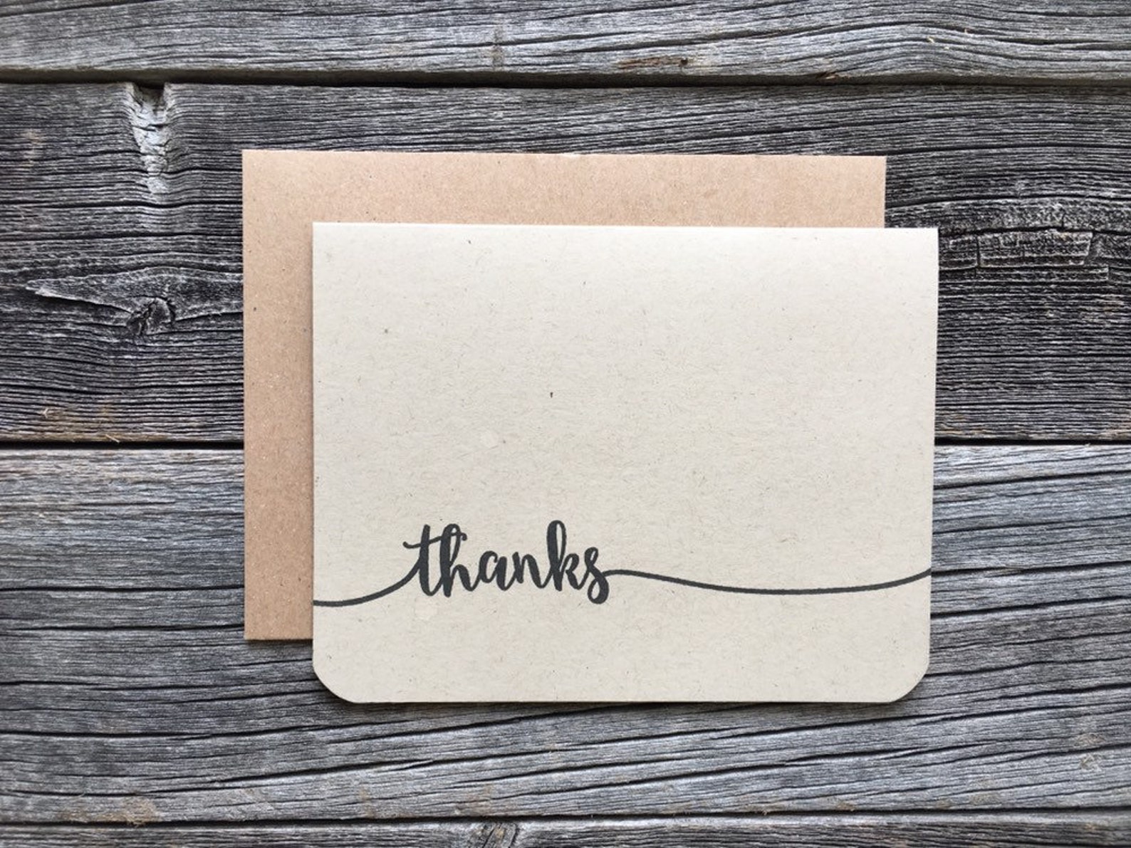 Set of 10 Minimalist Thank You Cards Handmade Bulk Thank You Etsy