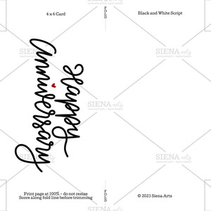 3 SIZES - Printable Minimalist Anniversary Card, Instant Download ...