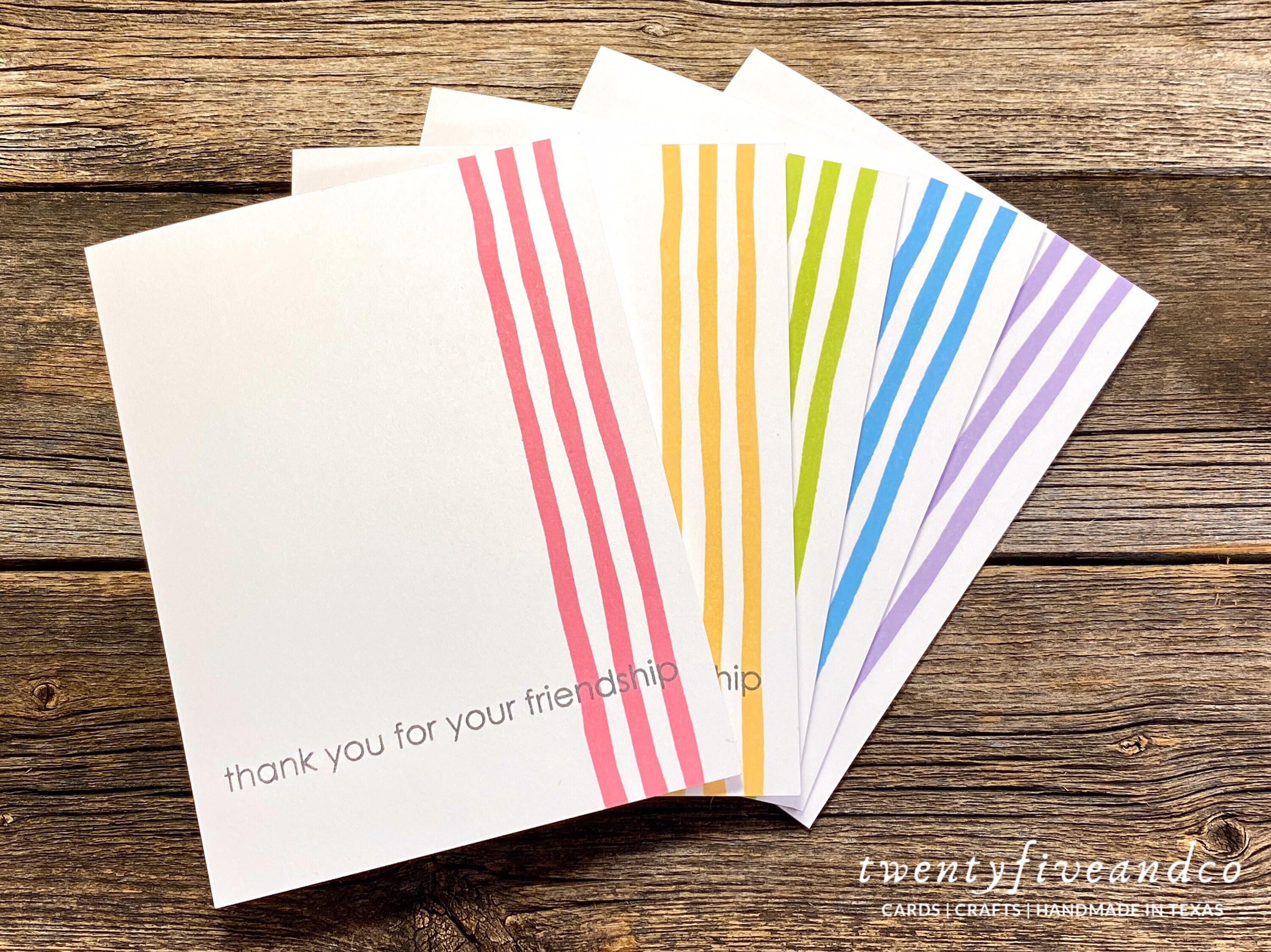 Set of 5 Assorted Thank you Cards Handmade Cards