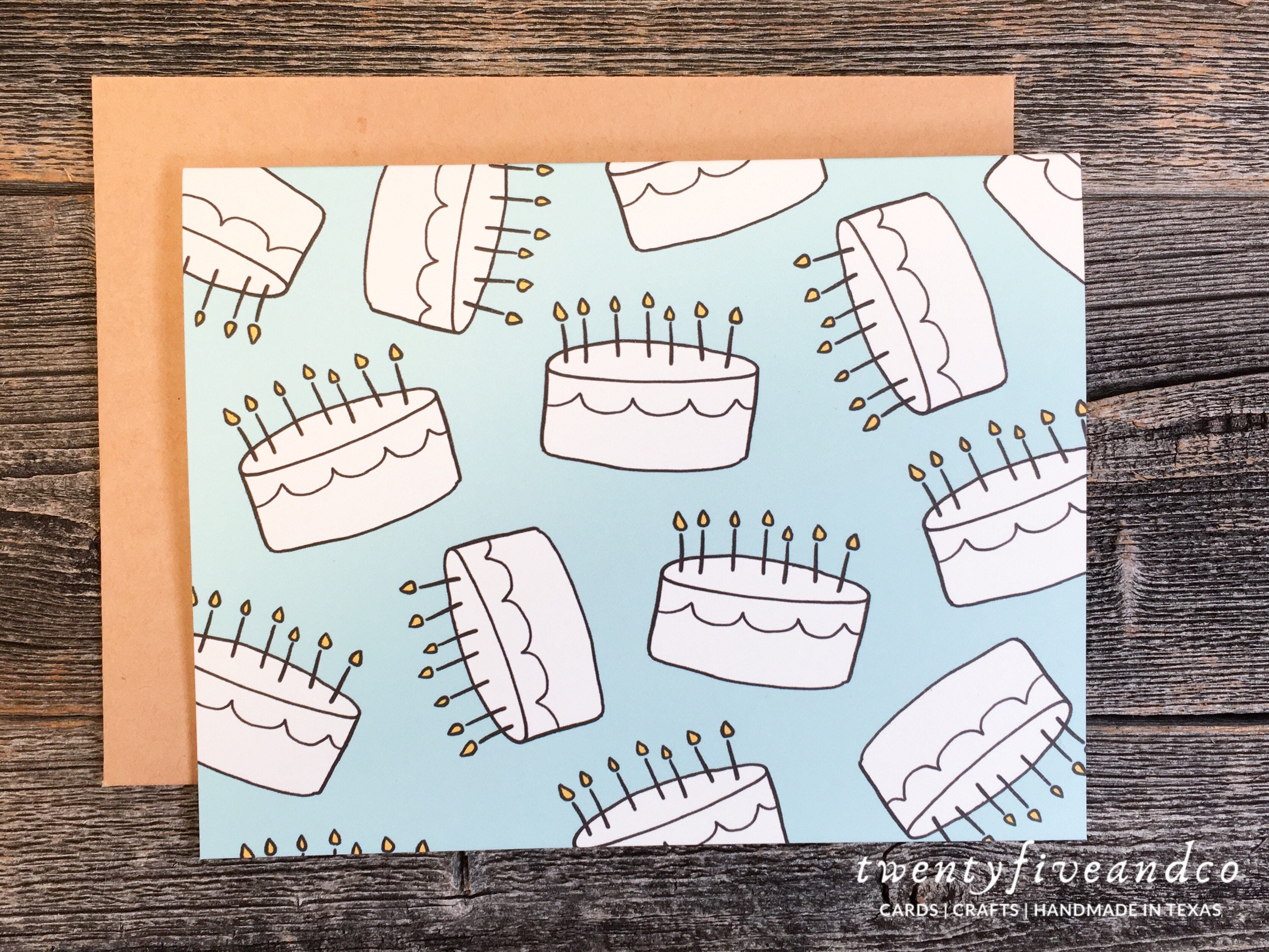 cake and candles print happy birthday cards minimalist birthday card