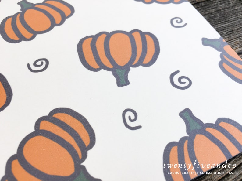 Cute Pumpkin Drawing Card Pack Pumpkin Print Halloween Cards Blank Autumn Cards Set SET
