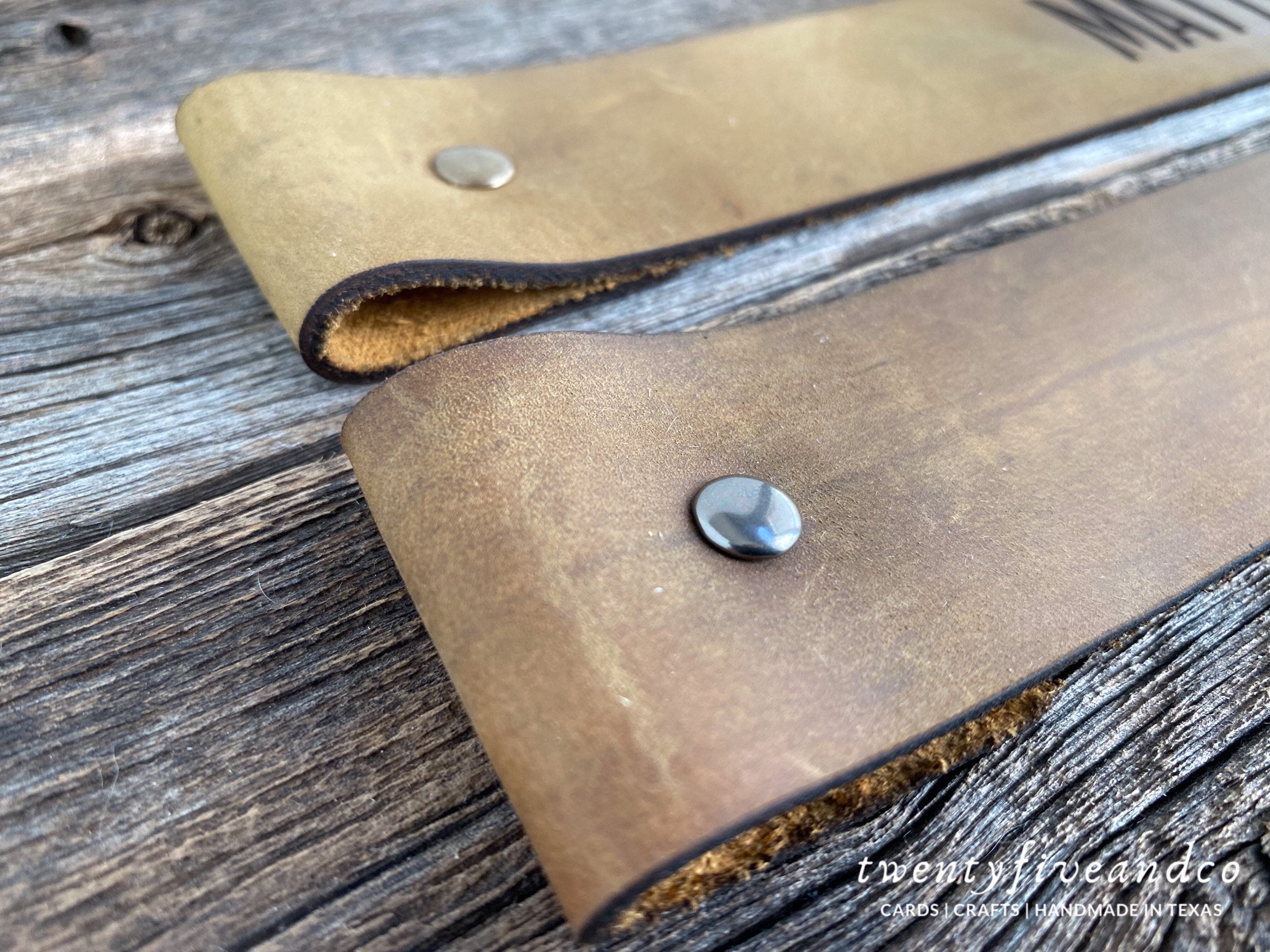 Personalized Distressed Leather Bookmark Custom Engraved | Etsy