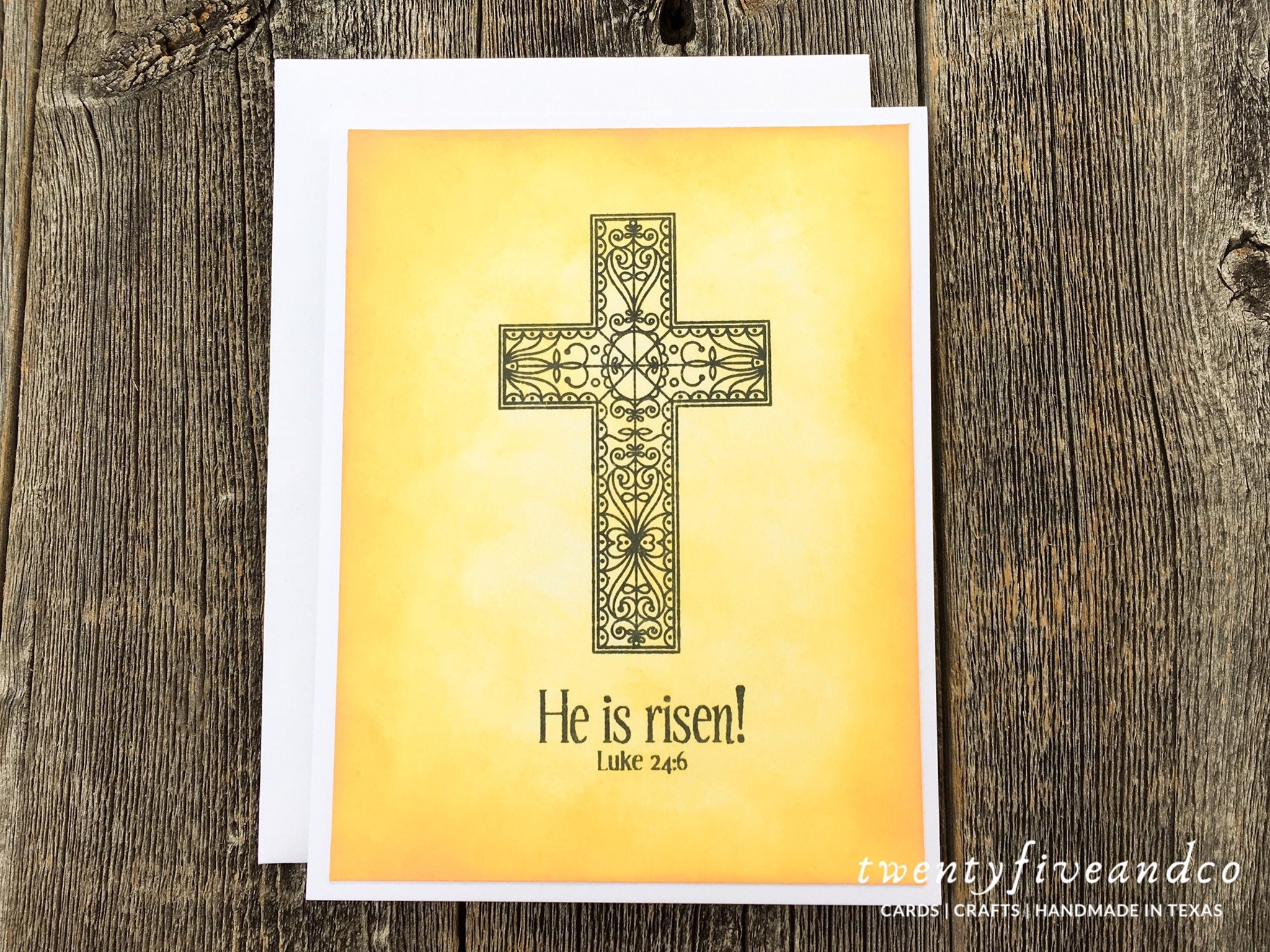 Set of 5 handmade easter cards religious easter cards he is risen 