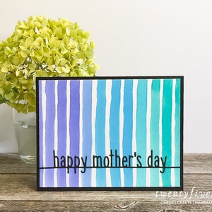 SINGLE CARD Hand Painted Watercolor Mother's Day Card - Etsy