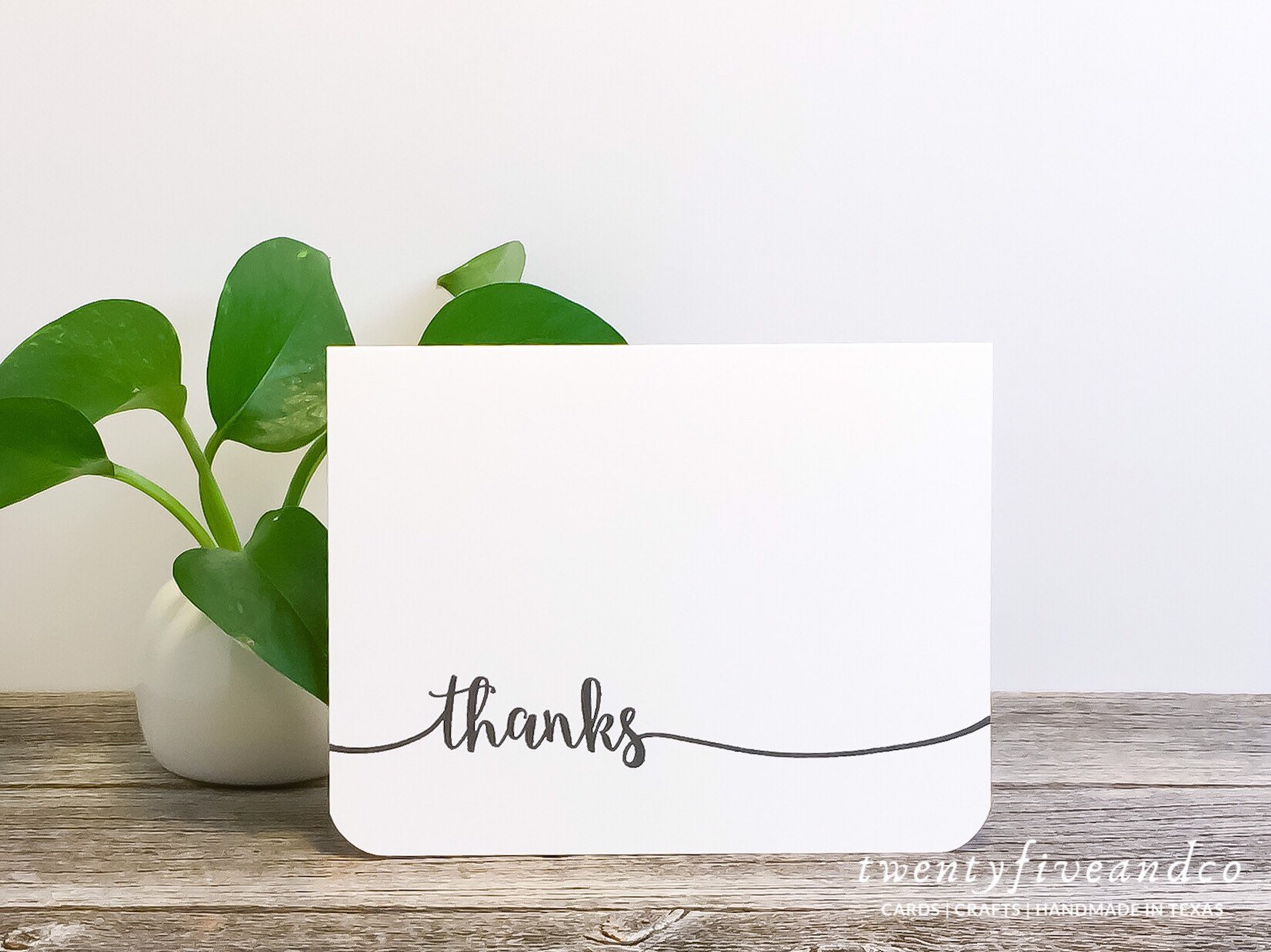 Set de 5 tarjetas minimalistas de agradecimiento conjunto de Etsy España