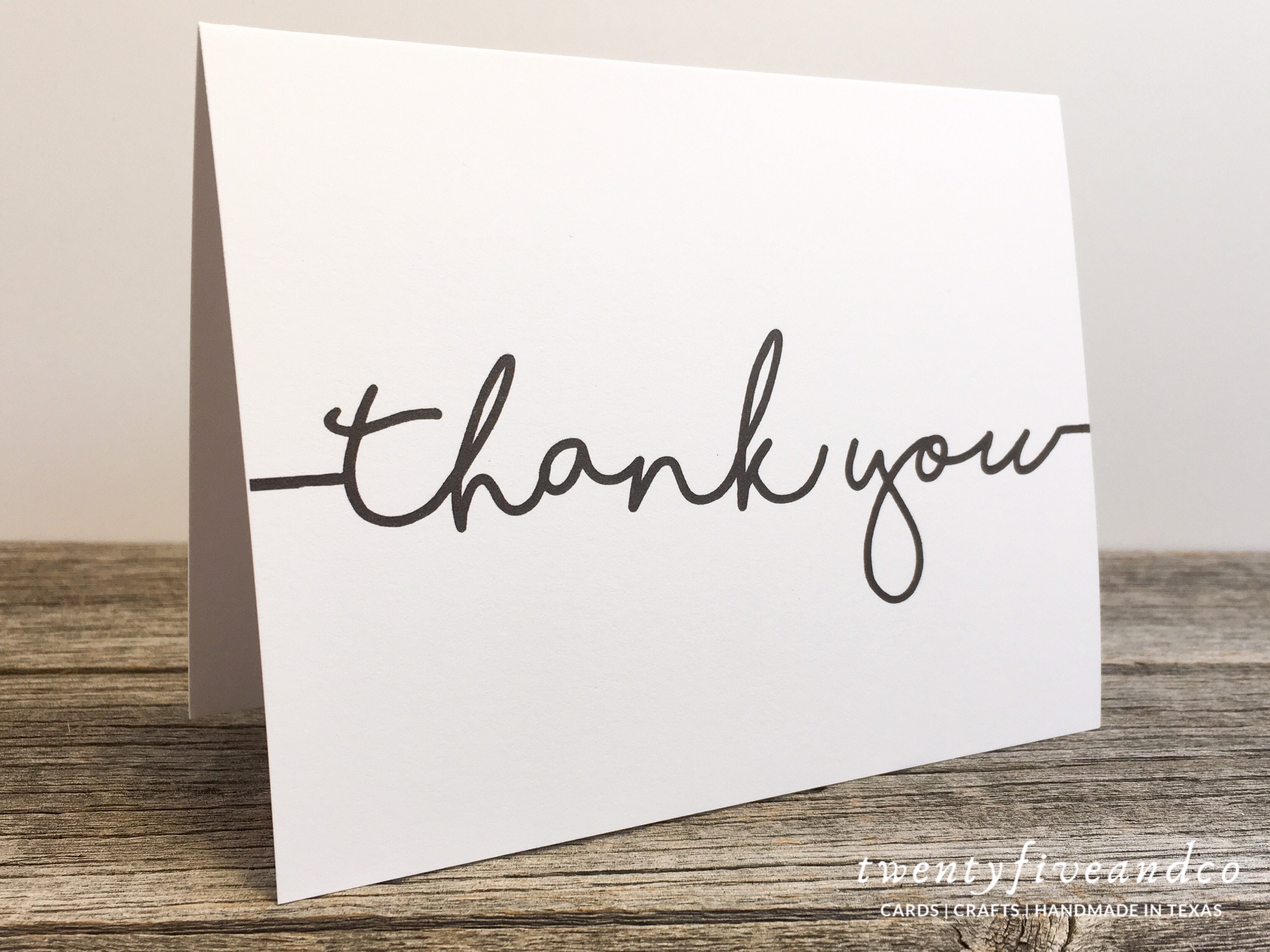 set black and white thank you cards set modern wedding