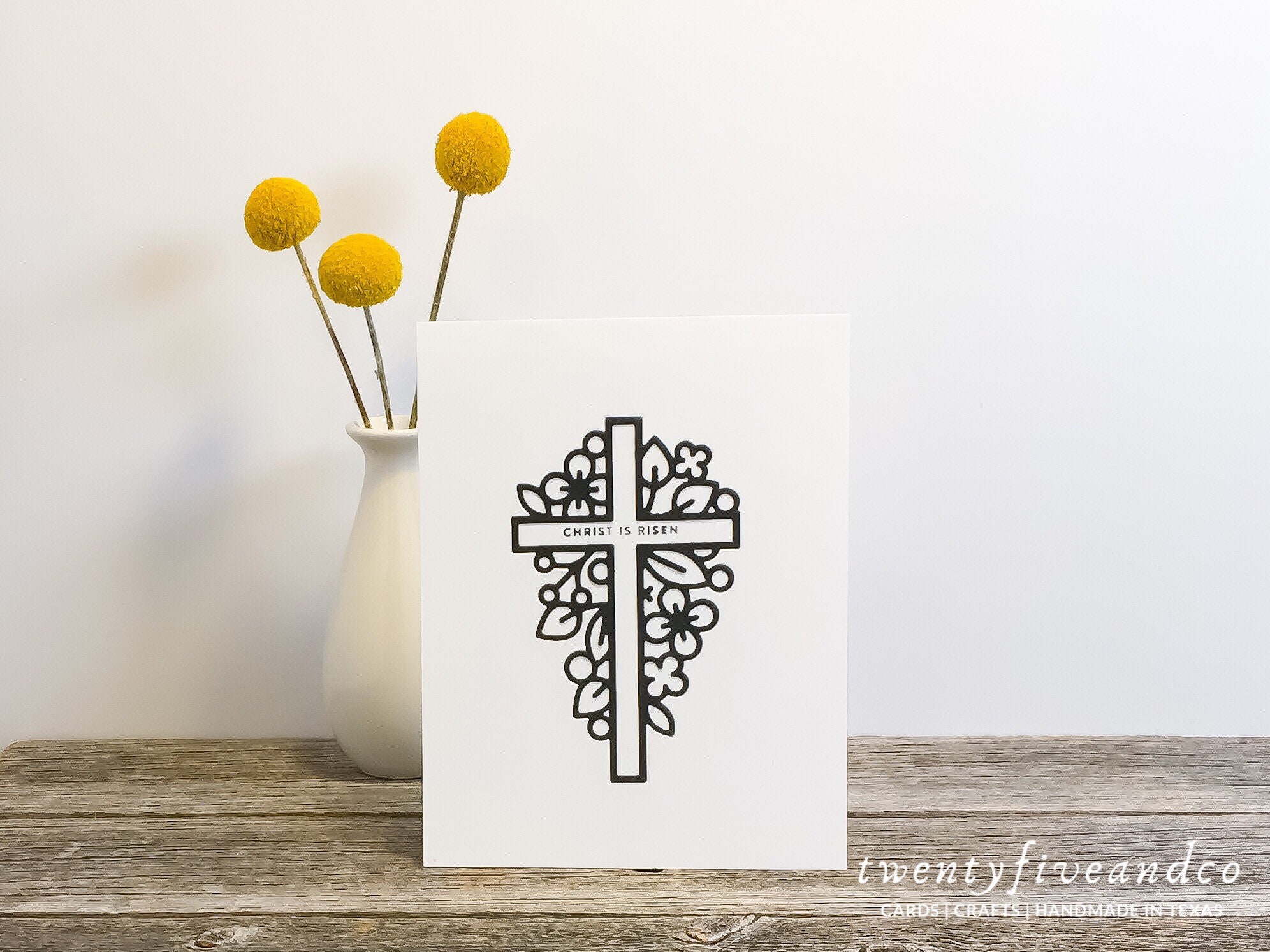 Set of 5 Handmade Easter Cards, Religious Easter Cards