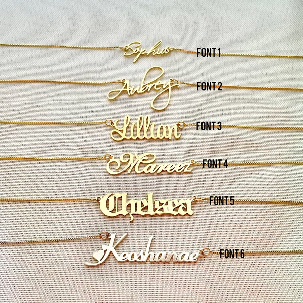 Personalized Name Necklace - Dainty Necklace - Cadeau de Noel - Gift For Women - Tiny Custom Necklace, Birthday Gift For Her