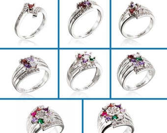 Birthstone Rings Mothers Ring 