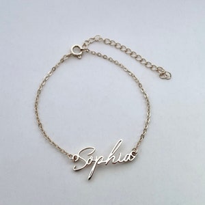 Custom Name Bracelet Sterling Silver, Personalized Name Bracelet, Tiny Name Bracelet, Birthday Gift, Christmas gifts, Daily Bracelet
