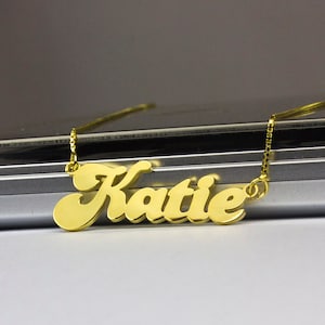 Personalized Jewelry, Custom Necklace, Banana Style Name Necklace, Name on Necklace, Name Necklace Gold, Personalized Necklace, Custom Gifts