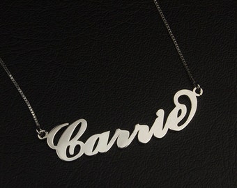 Carrie Name Necklace, Personalized Carrie Necklace, Custommized Necklace, Name Jewelry, Carrie Name Necklace Silver, Carrie Nameplate, Gift