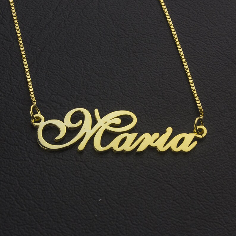 Nameplate Necklace Personalized Name Customized Image 0