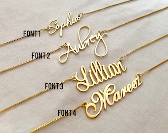 Personalized Name Necklace Gold - Nameplate Necklace - Custom Name Necklace - Personalized Gift