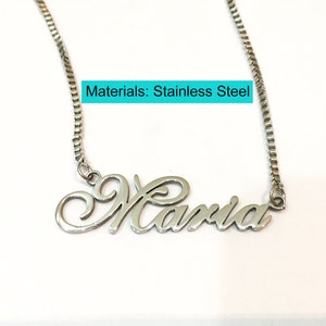 Stainless steel name necklace