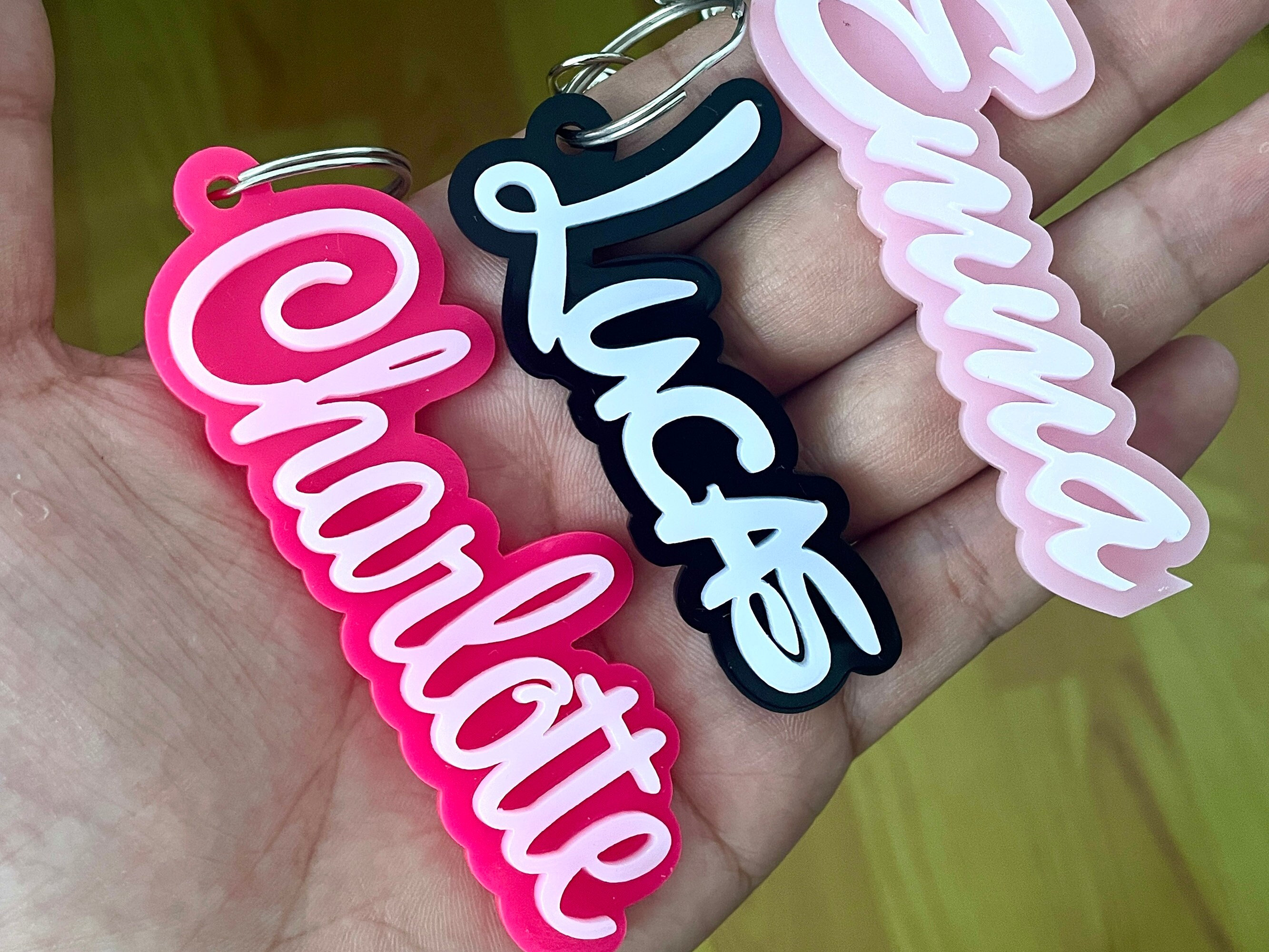 Personalized Name Keychains, Christmas Gift, Backpack Name Tag, Custom ...