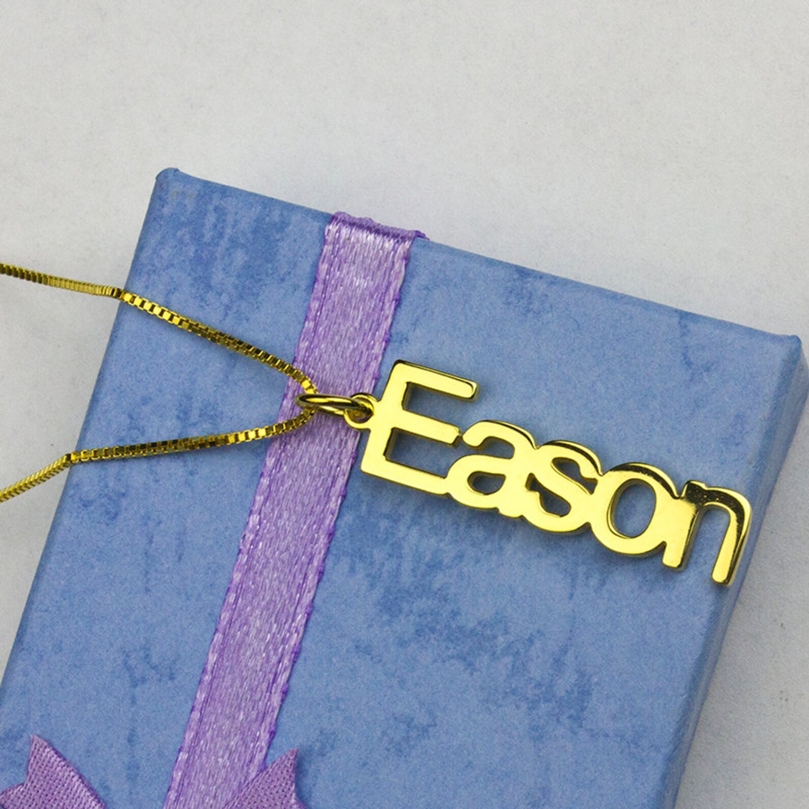 Personalized Name Necklace Gold Name Plate Necklace Single Etsy