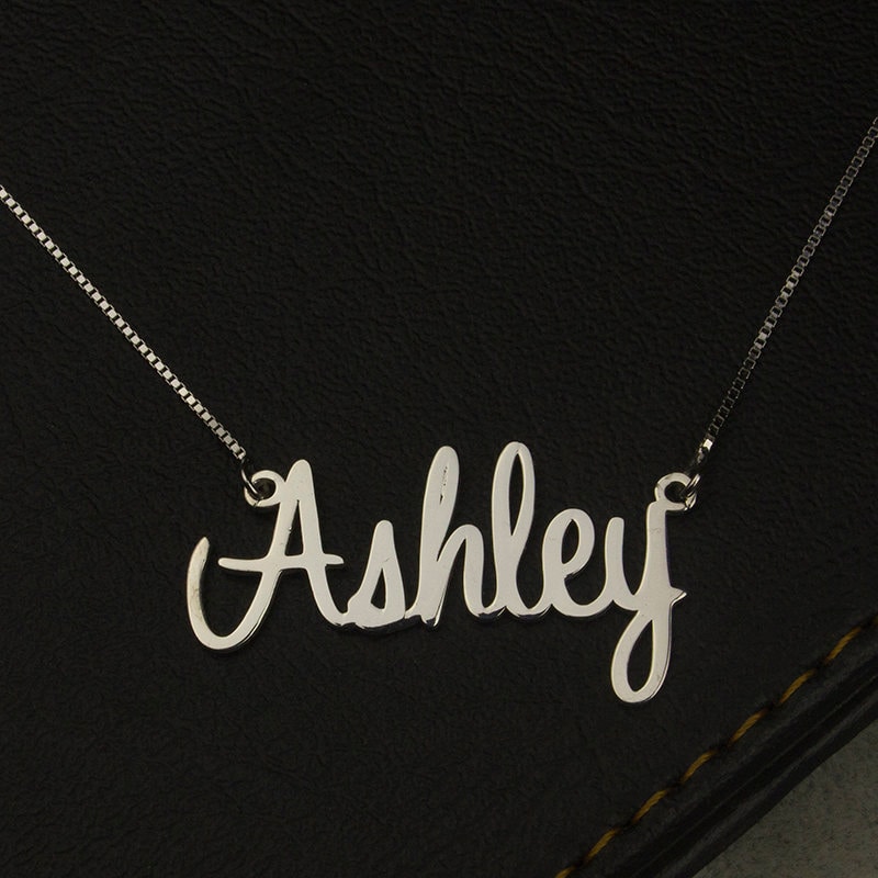 Name Necklace Silver Personalized Name Necklace Sterling Etsy