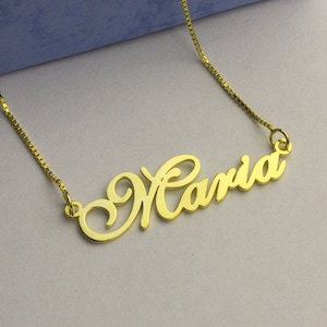 Nameplate Necklace, Personalized Name Necklace, Customized Necklace, Gold Name Necklace, Name Pendant Necklace, Name Plate Necklace, Gifts image 2